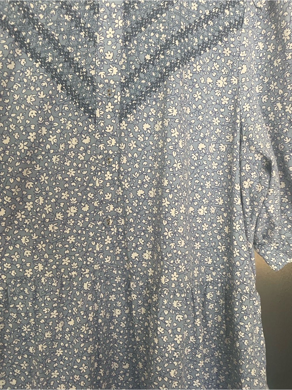 Madewell Light Blue Floral dress XL maxi EUC! - Picture 9 of 10